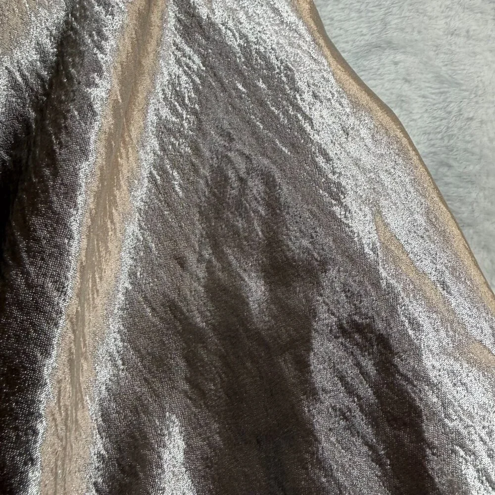 Free People XS Lamour Top Silver Metallic Halter Fairy Cyber Fest Y2K EGirl Edgy